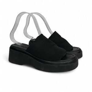 Xhilaration Vintage Y2K 2000s retro Black platform sandals  size 6